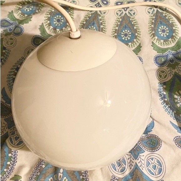 Retro vintage globe hanging light fixture from the sixties boho hippie - Picture 8 of 9